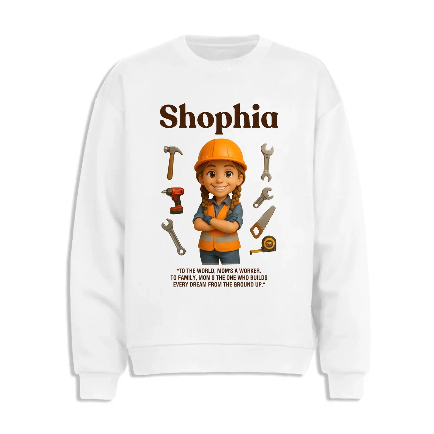 Custom Chibi Mom Shirt, Personalized Mother's Day Gift, Mom's A Construction Worker Mom Unique Gift for Her, Custom Name - Custom Choo