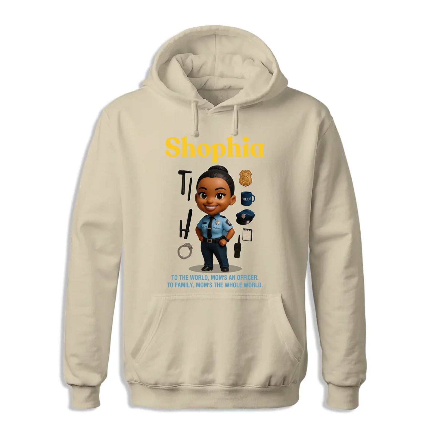 Custom Chibi Mom Shirt, Personalized Mother's Day Gift, Mom's A Police Mom Unique Gift for Her, Custom Name - Custom Choo