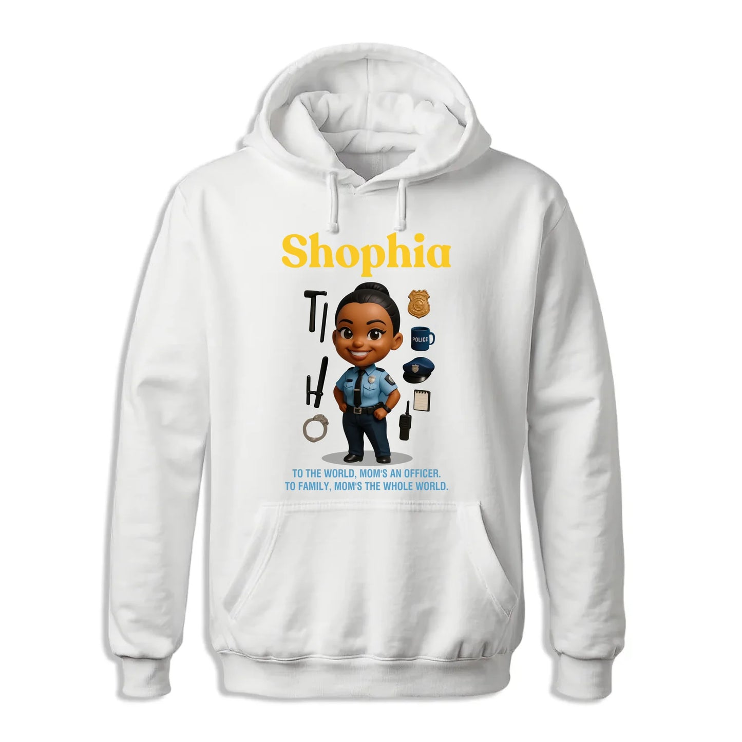 Custom Chibi Mom Shirt, Personalized Mother's Day Gift, Mom's A Police Mom Unique Gift for Her, Custom Name - Custom Choo