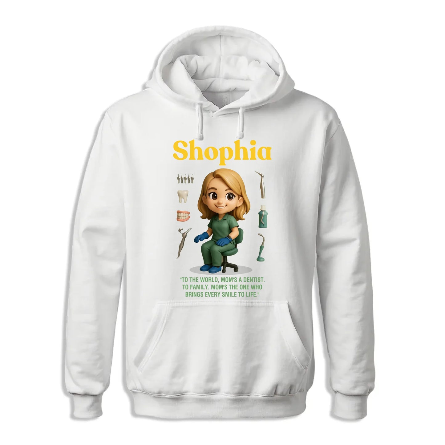 Custom Chibi Mom Shirt, Personalized Mother's Day Gift, Mom's A Dentist Mom Unique Gift for Her, Custom Name - Custom Choo