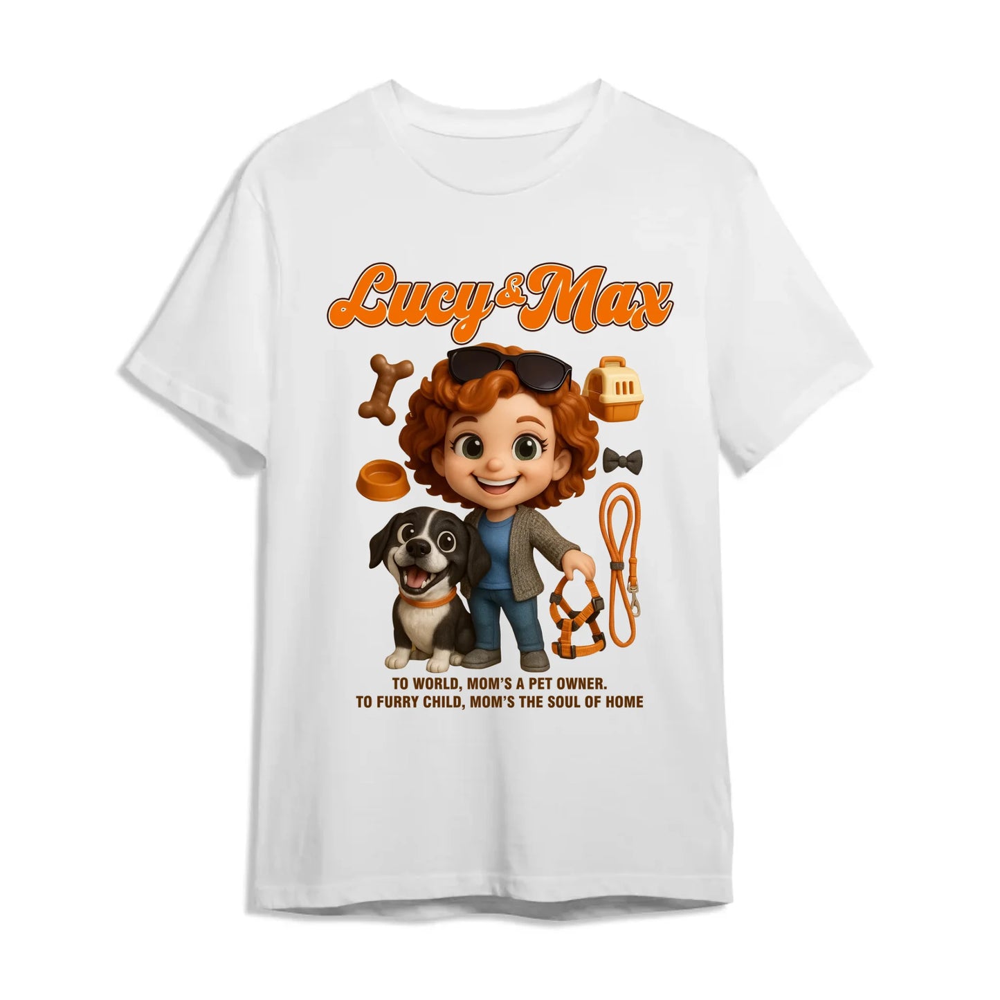 Custom Chibi Mom Shirt, Personalized Mother's Day Gift, Mom's A Dog Mom Unique Gift for Her,Custom Name - Custom Choo