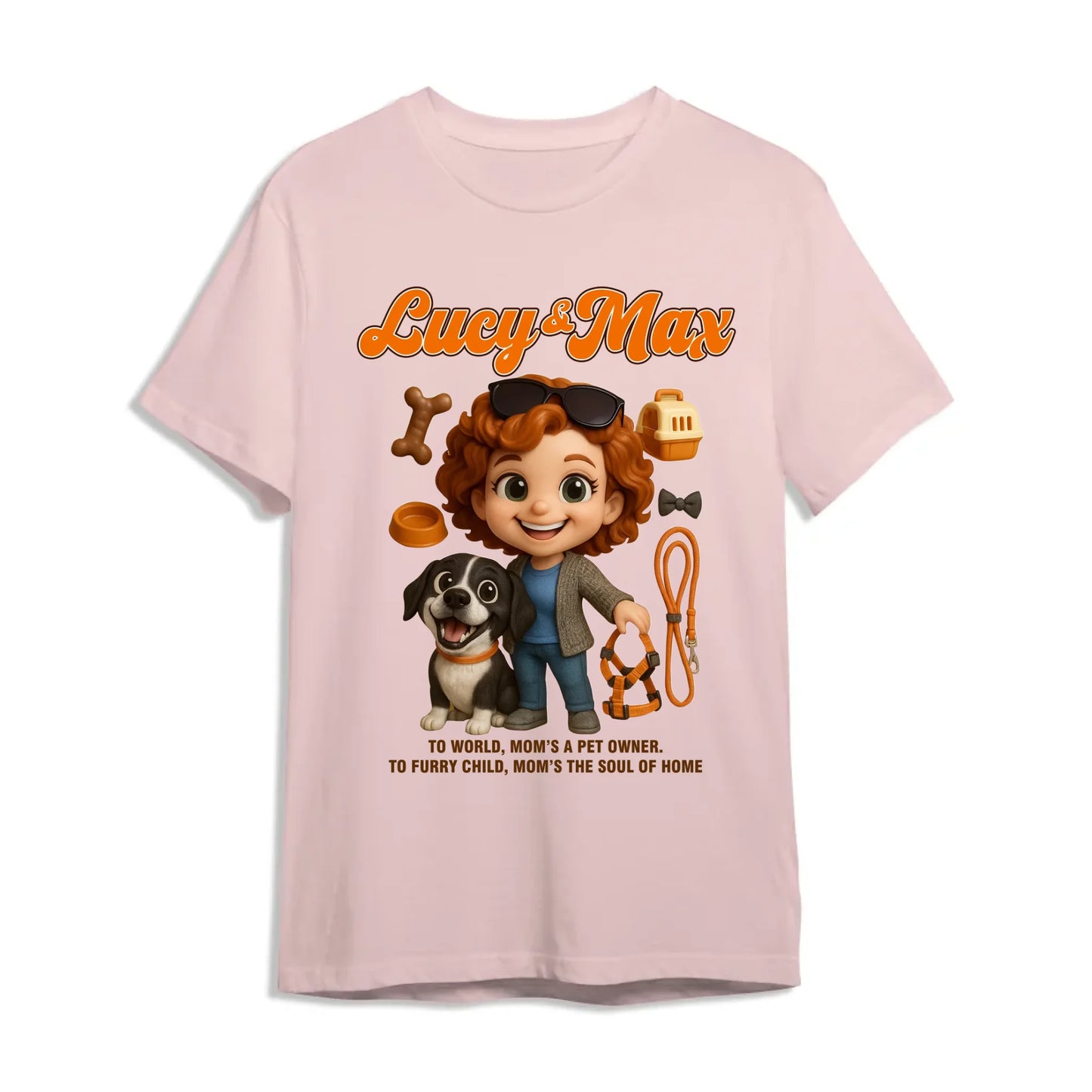Custom Chibi Mom Shirt, Personalized Mother's Day Gift, Mom's A Dog Mom Unique Gift for Her,Custom Name - Custom Choo