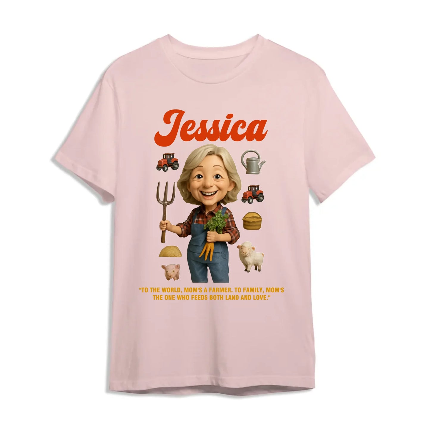 Custom Chibi Mom Shirt, Personalized Mother's Day Gift, Mom's A Farmer Mom Unique Gift for Her, Custom Name - Custom Choo