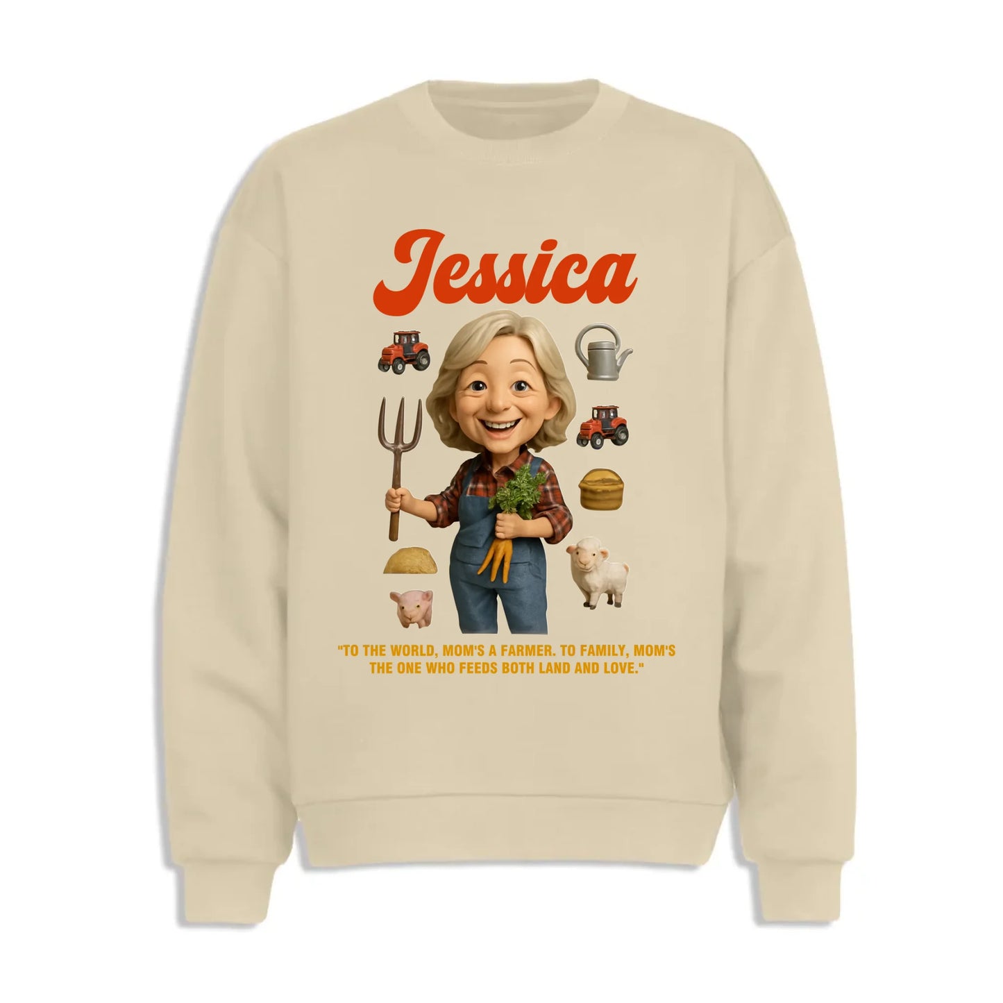 Custom Chibi Mom Shirt, Personalized Mother's Day Gift, Mom's A Farmer Mom Unique Gift for Her, Custom Name - Custom Choo