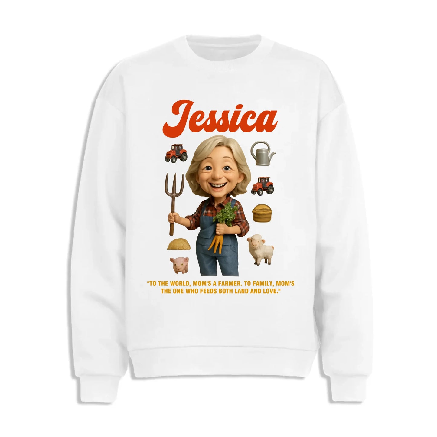 Custom Chibi Mom Shirt, Personalized Mother's Day Gift, Mom's A Farmer Mom Unique Gift for Her, Custom Name - Custom Choo