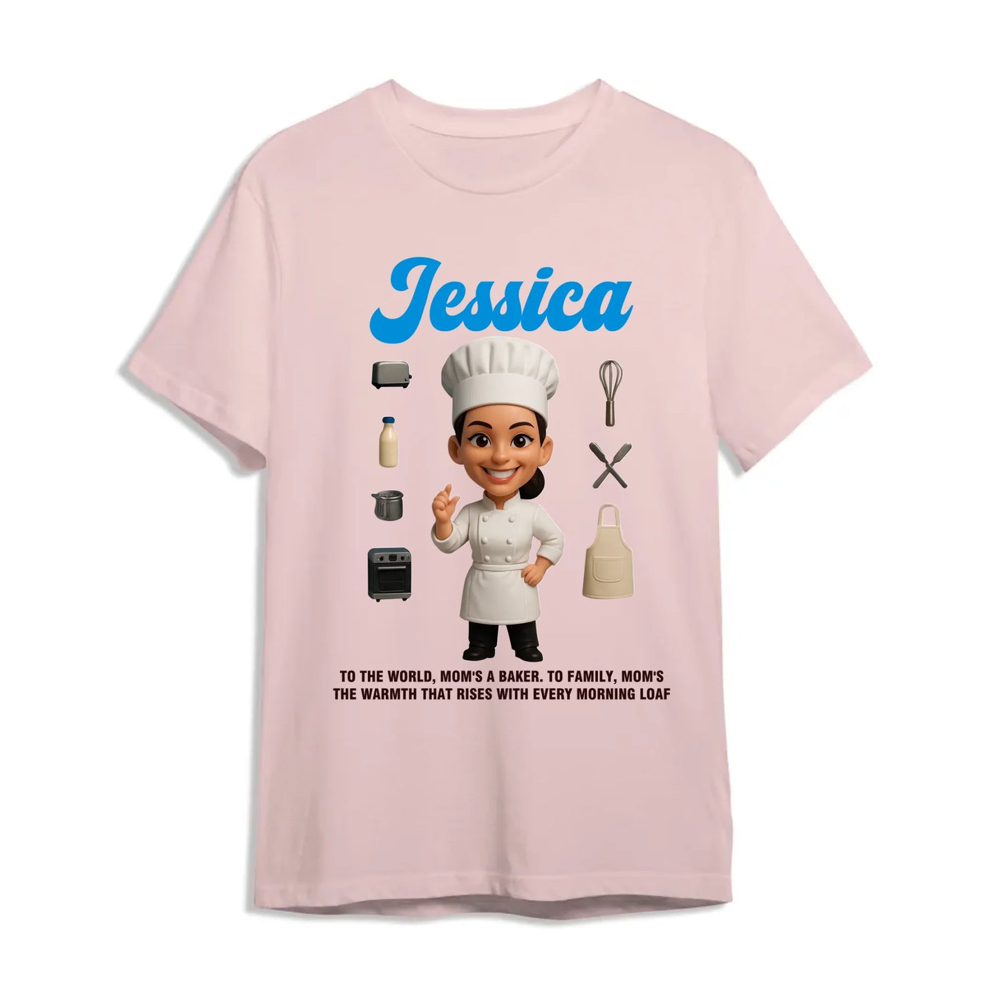 Custom Chibi Mom Shirt, Personalized Mother's Day Gift,Mom's A Baker Mom Unique Gift for Her, Custom Name - Custom Choo