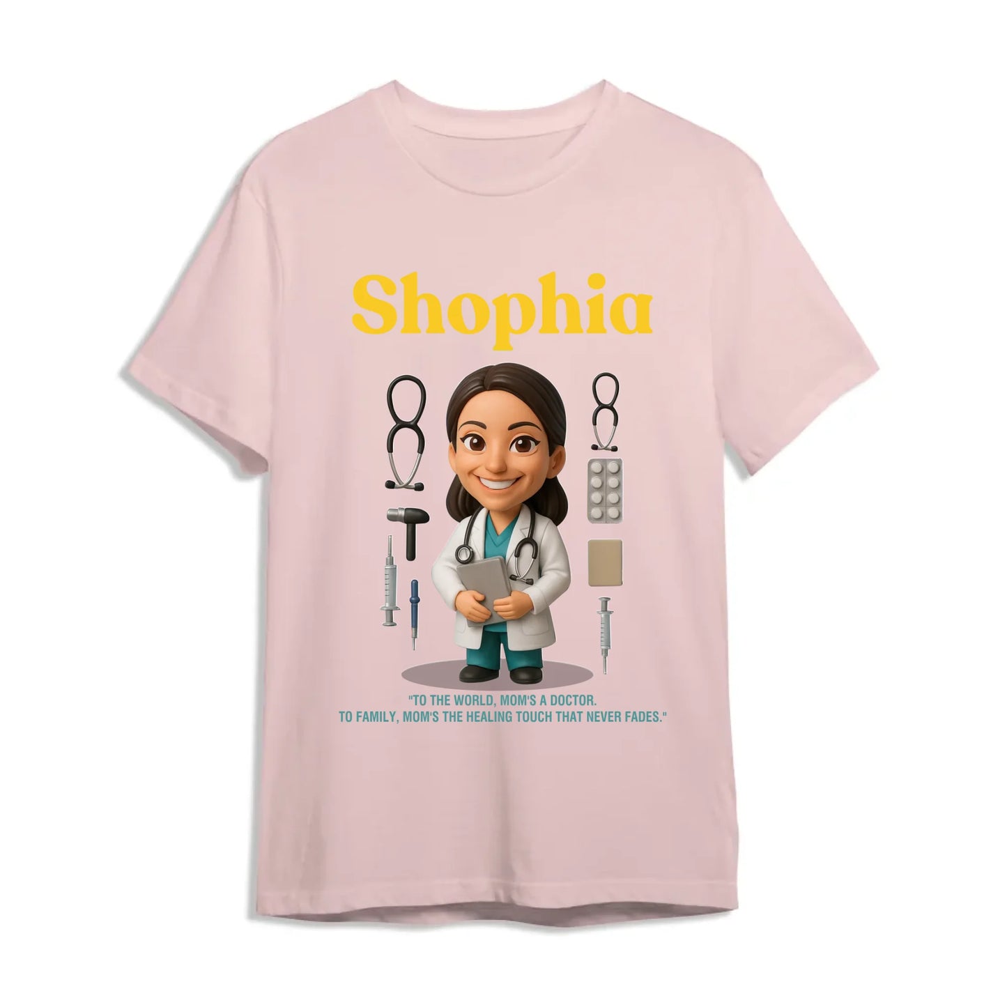 Custom Chibi Mom Shirt, Personalized Mother's Day Gift, Mom's A Doctor Mom Unique Gift for Her, Custom Name - Custom Choo