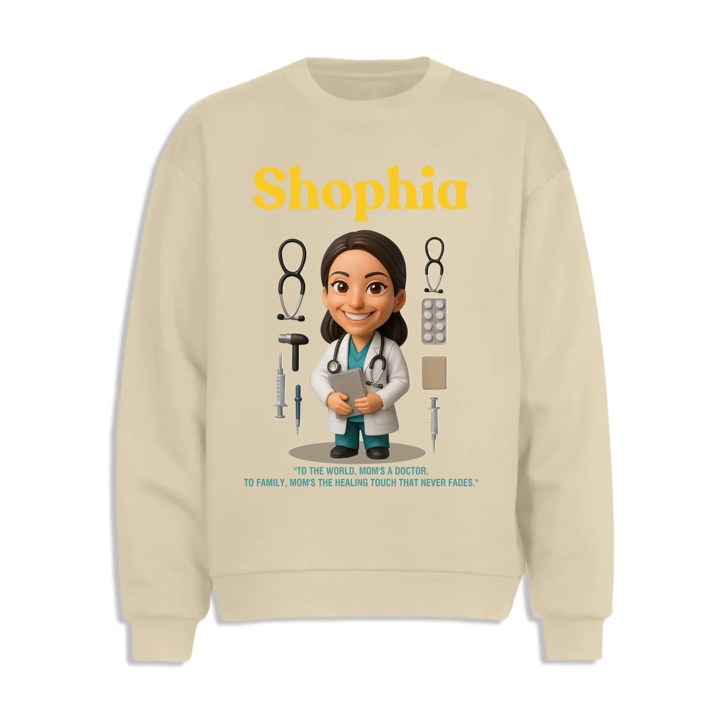 Custom Chibi Mom Shirt, Personalized Mother's Day Gift, Mom's A Doctor Mom Unique Gift for Her, Custom Name - Custom Choo