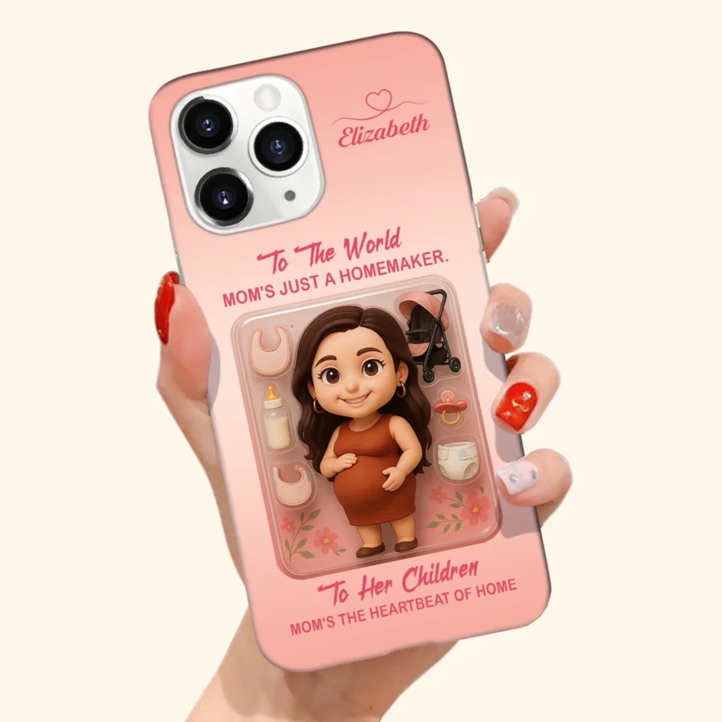 New Mom Mother’s Day Gift - Personalized Photo Chibi Phone Case for Mom - Custom Choo