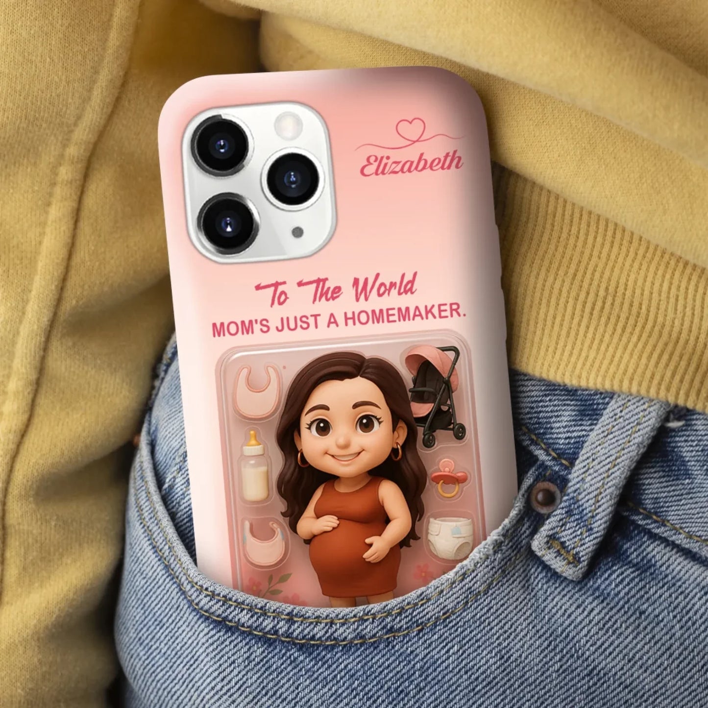New Mom Mother’s Day Gift - Personalized Photo Chibi Phone Case for Mom - Custom Choo