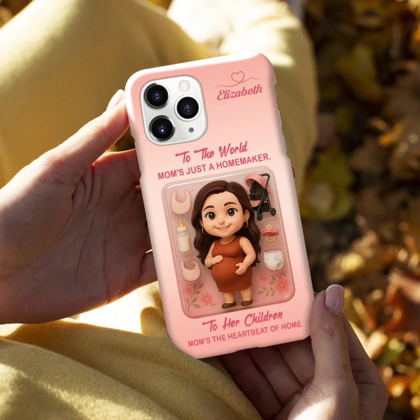 New Mom Mother’s Day Gift - Personalized Photo Chibi Phone Case for Mom - Custom Choo