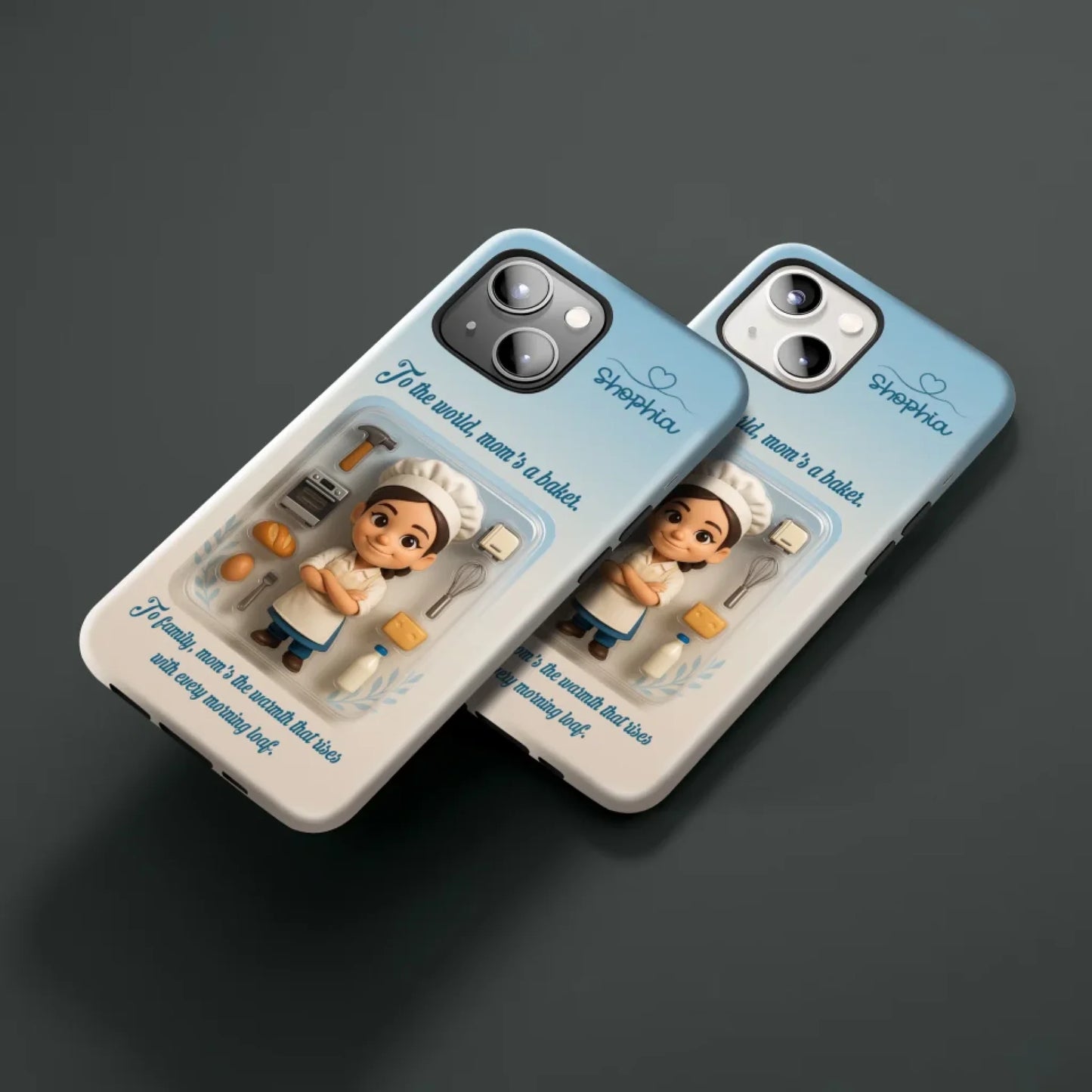 Baker Mom Mother’s Day Gift - Personalized Photo Chibi Phone Case for Mom - Custom Choo