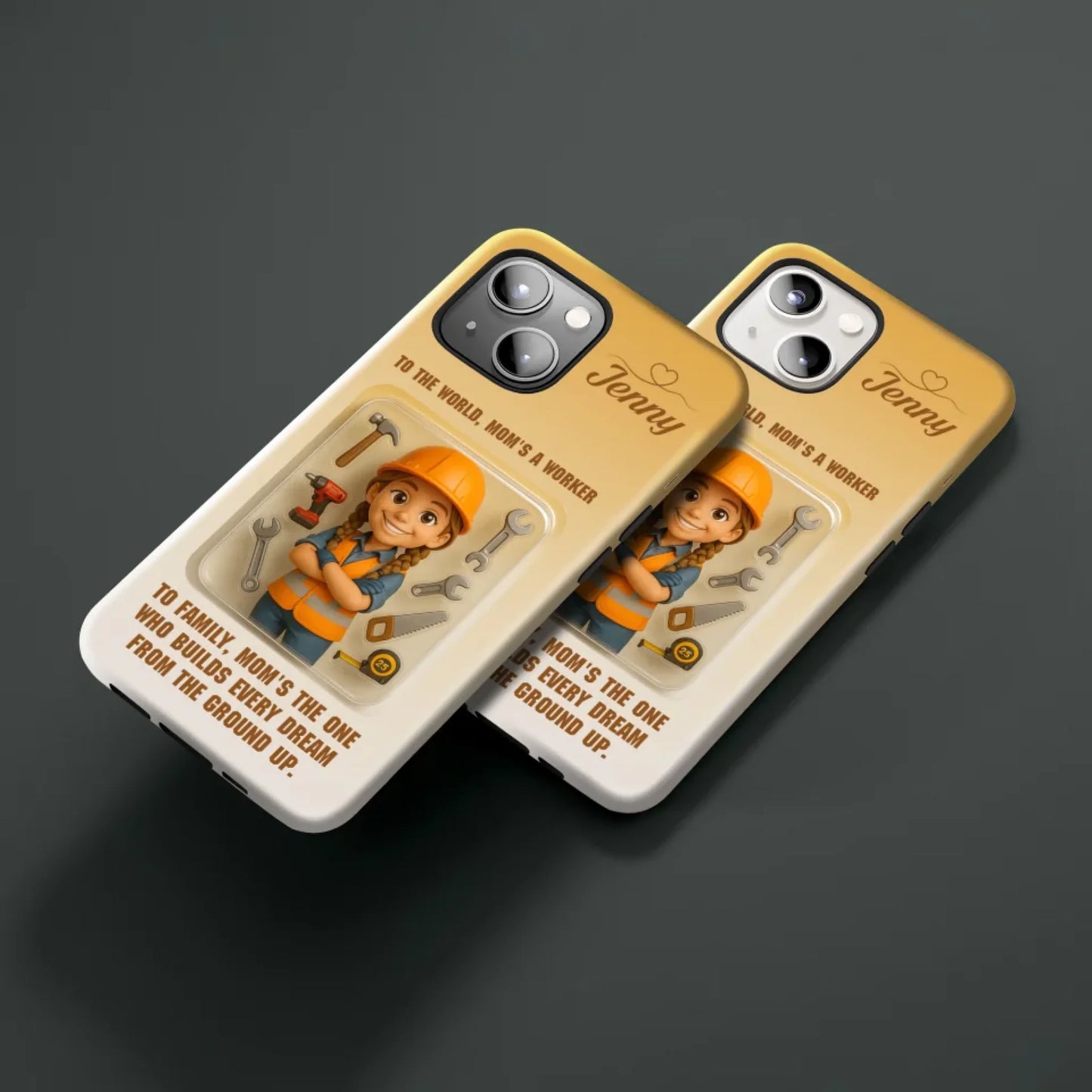 Woker Mom Mother’s Day Gift - Personalized Photo Chibi Phone Case for Mom - Custom Choo