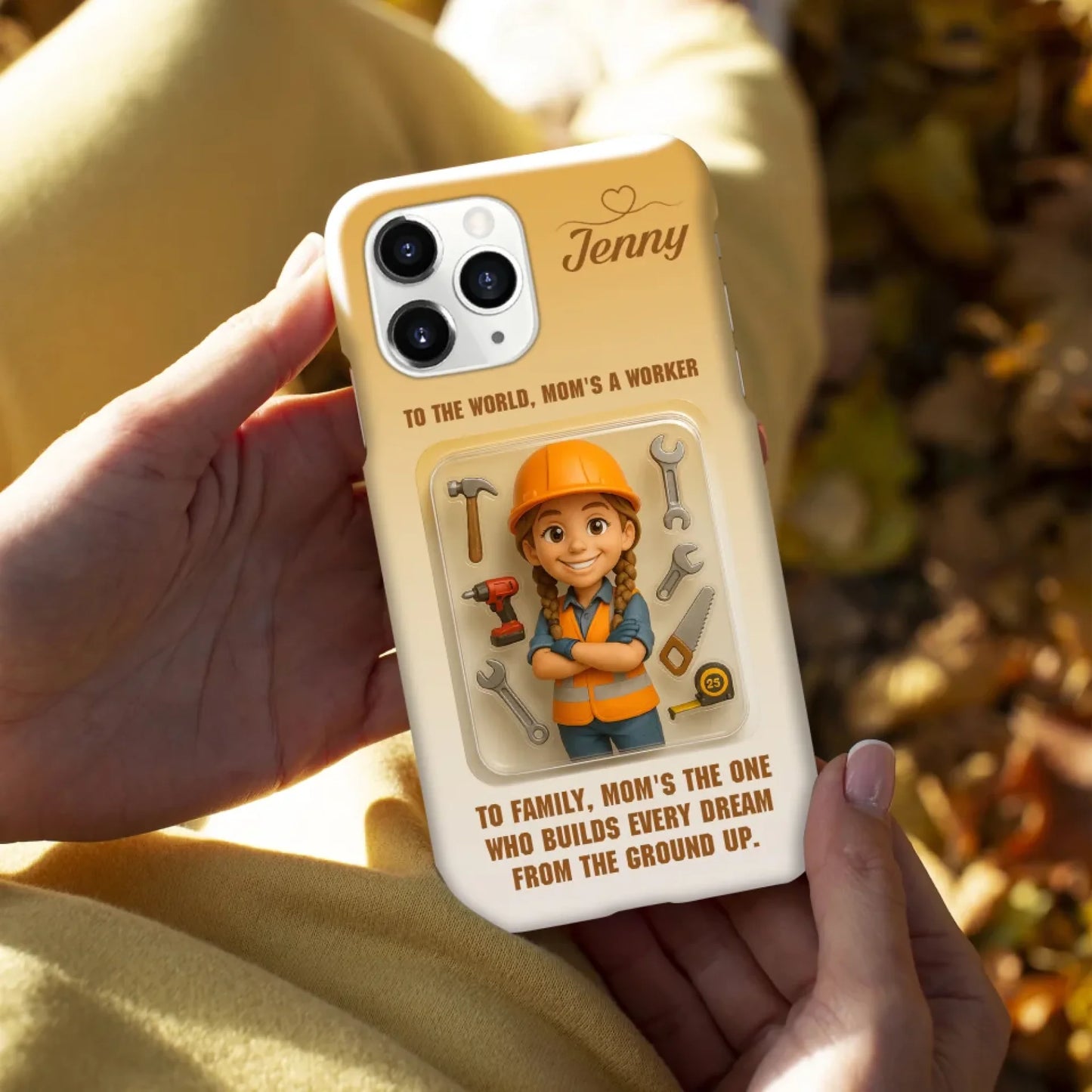 Woker Mom Mother’s Day Gift - Personalized Photo Chibi Phone Case for Mom - Custom Choo