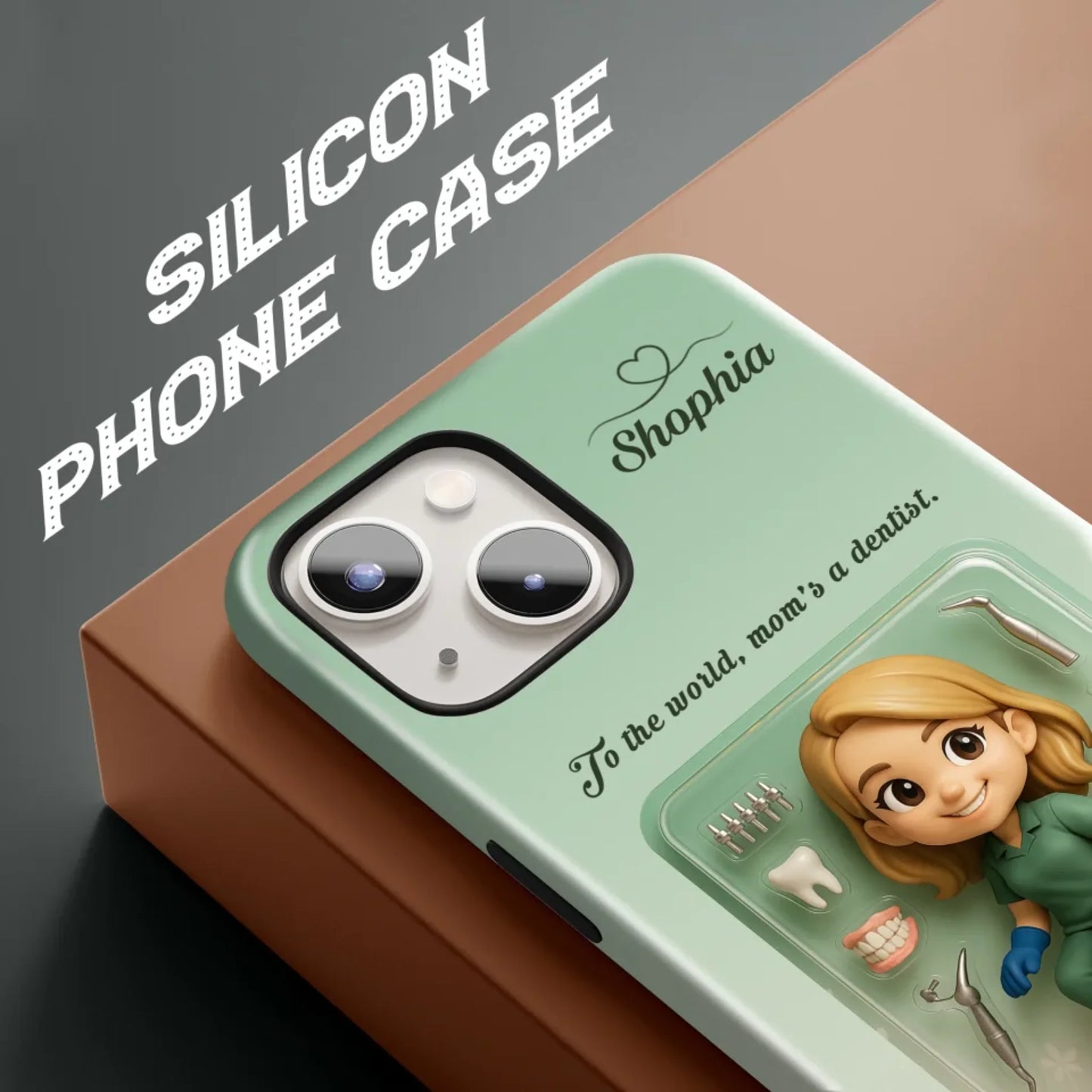 Dentist Mom Mother’s Day Gift - Personalized Photo Chibi Phone Case for Mom - Custom Choo