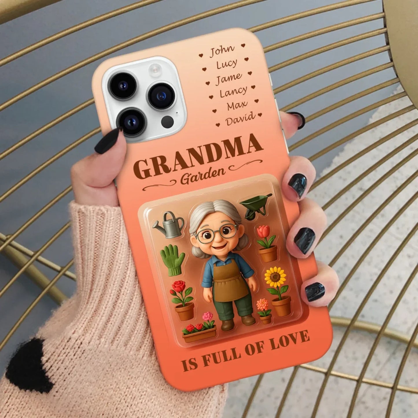 Personalized Photo Chibi Phone Case for Grandma - Mother's Day Gift For Grandma, Custom Choo