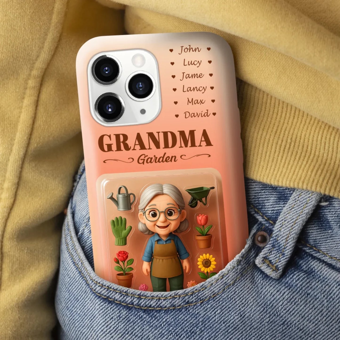 Personalized Photo Chibi Phone Case for Grandma - Mother's Day Gift For Grandma, Custom Choo