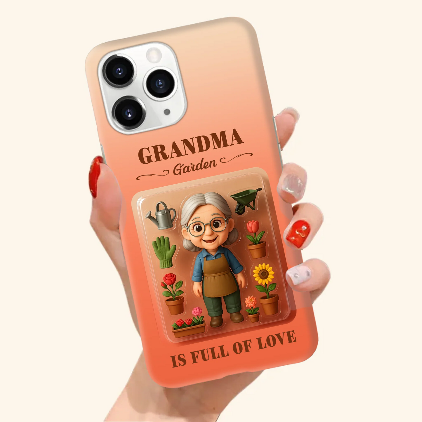 Personalized Photo Chibi Phone Case for Grandma - Mother's Day Gift For Grandma, Custom Choo