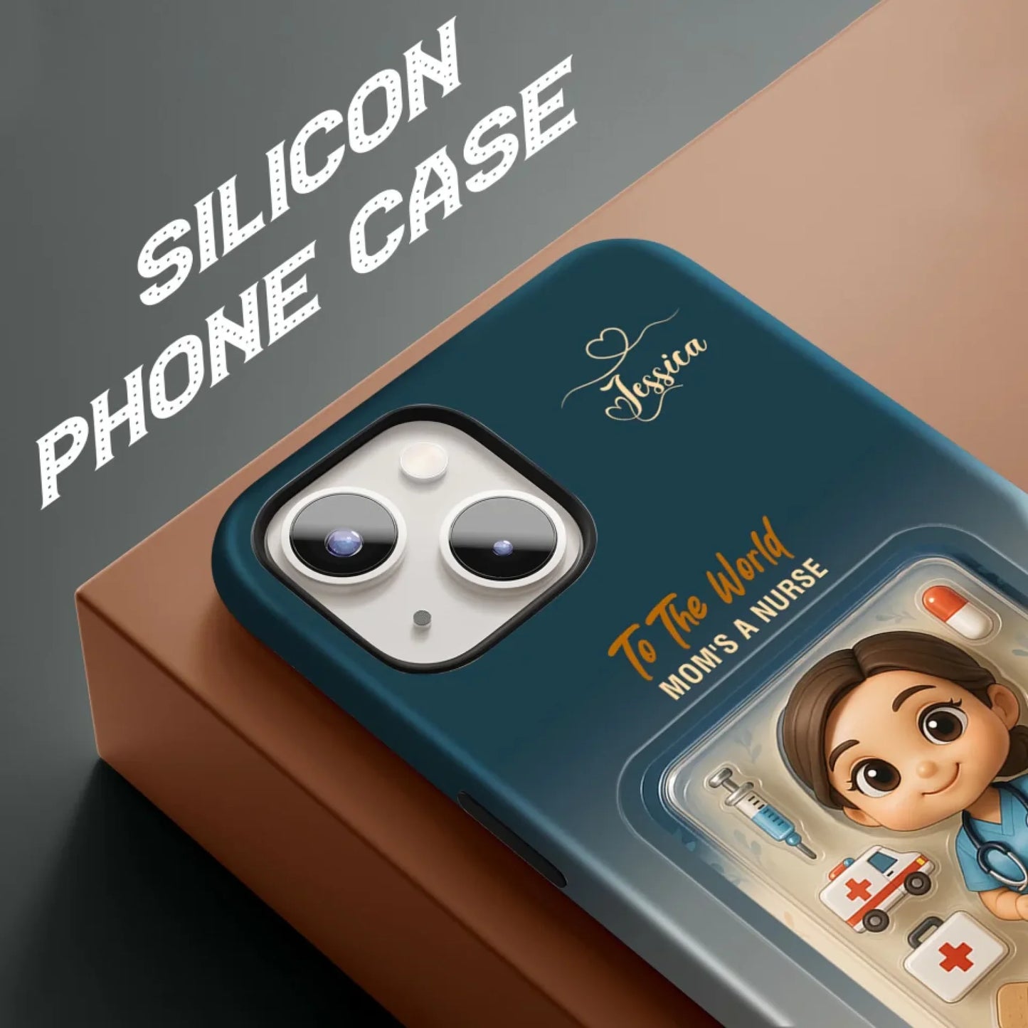 Nurse Mom Mother’s Day Gift - Personalized Photo Chibi Phone Case for Mom - Custom Choo