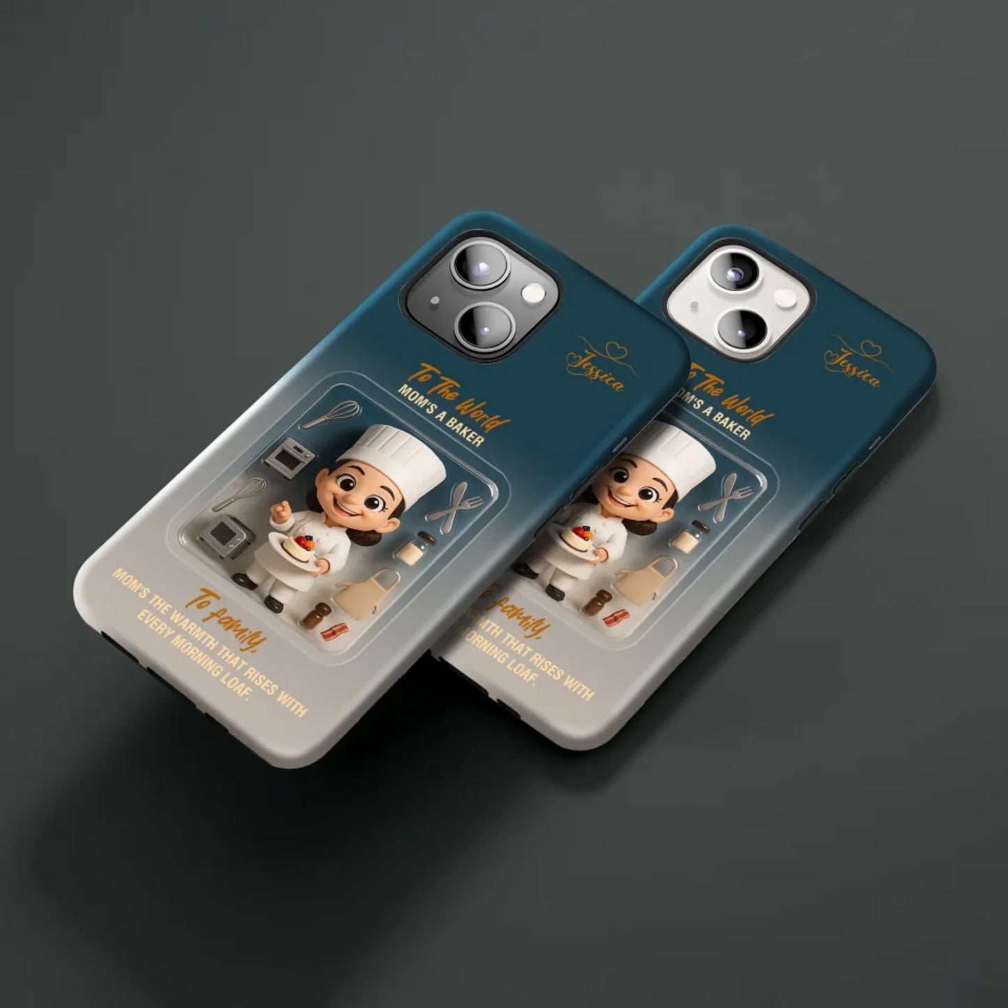 Baker Mom Mother’s Day Gift - Personalized Photo Chibi Phone Case for Mom - Custom Choo