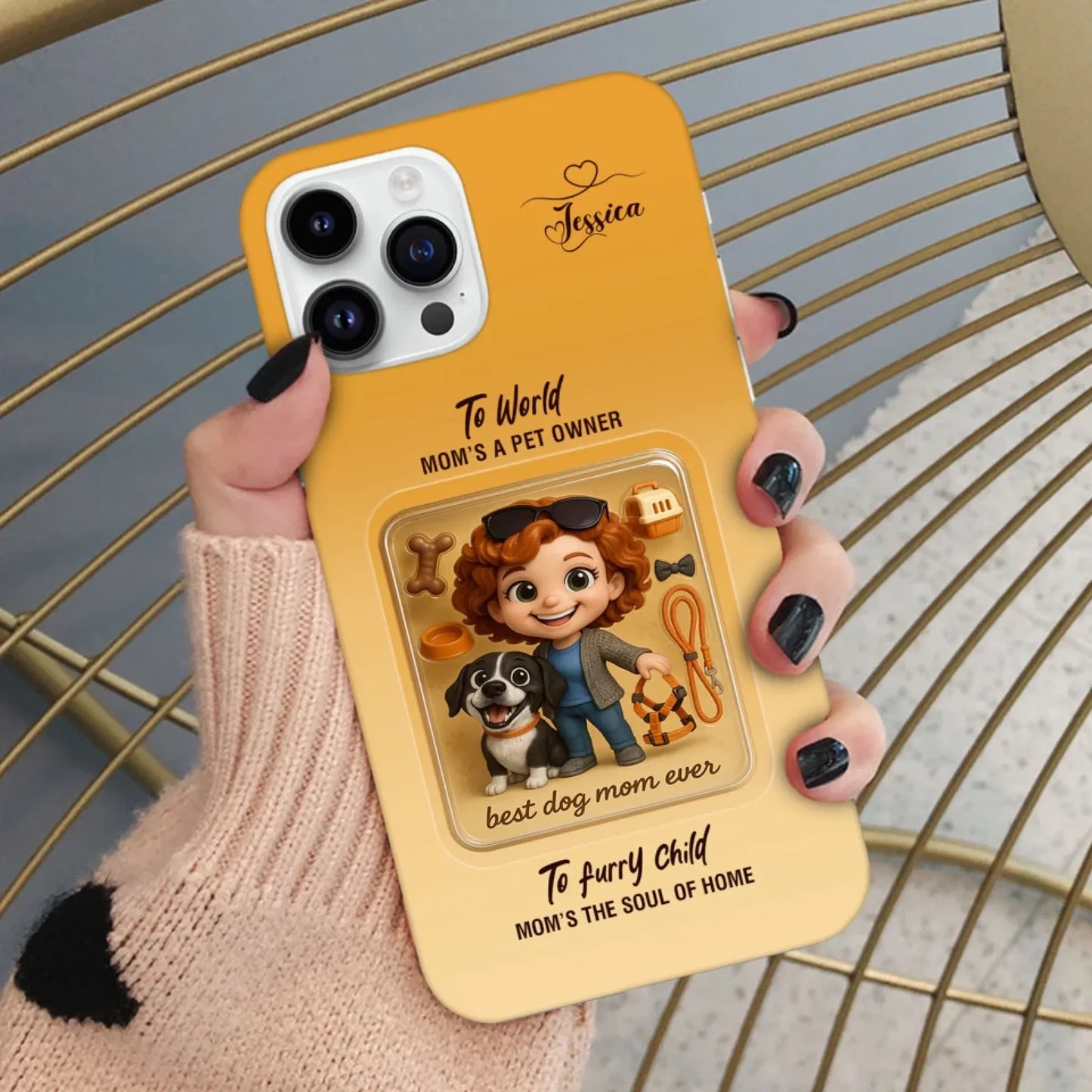 Dog Mom Mother’s Day Gift - Personalized Photo Chibi Phone Case for Mom - Custom Choo