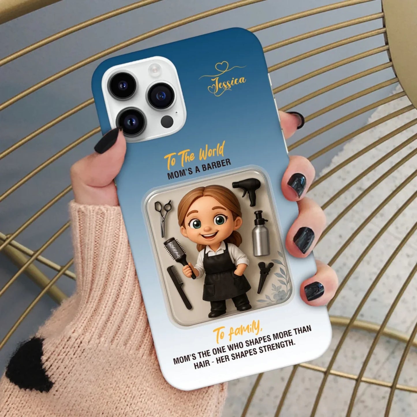 Baber Mom Mother’s Day Gift - Personalized Photo Chibi Phone Case for Mom - Custom Choo