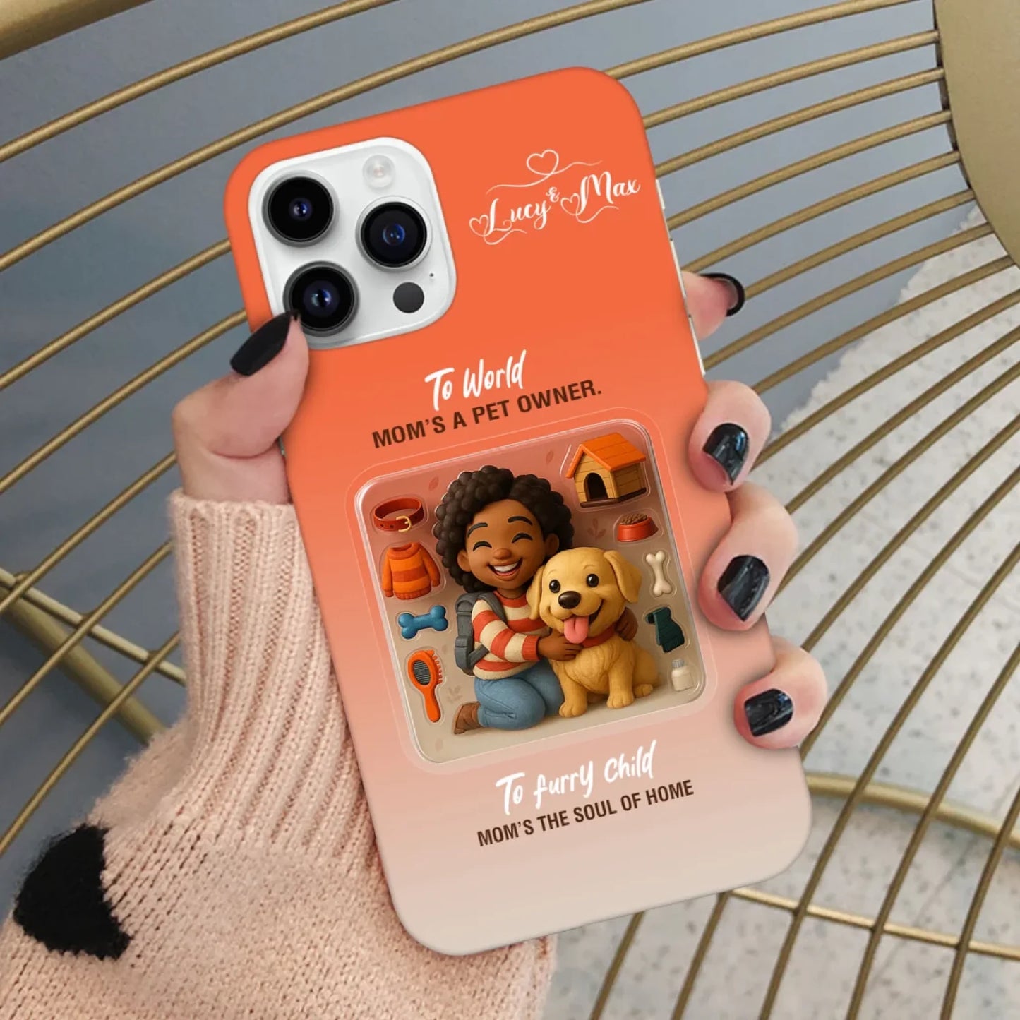 Dog Mom Mom Mother’s Day Gift - Personalized Photo Chibi Phone Case for Mom - Custom Choo