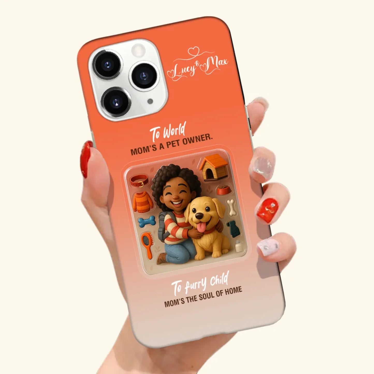 Dog Mom Mom Mother’s Day Gift - Personalized Photo Chibi Phone Case for Mom - Custom Choo