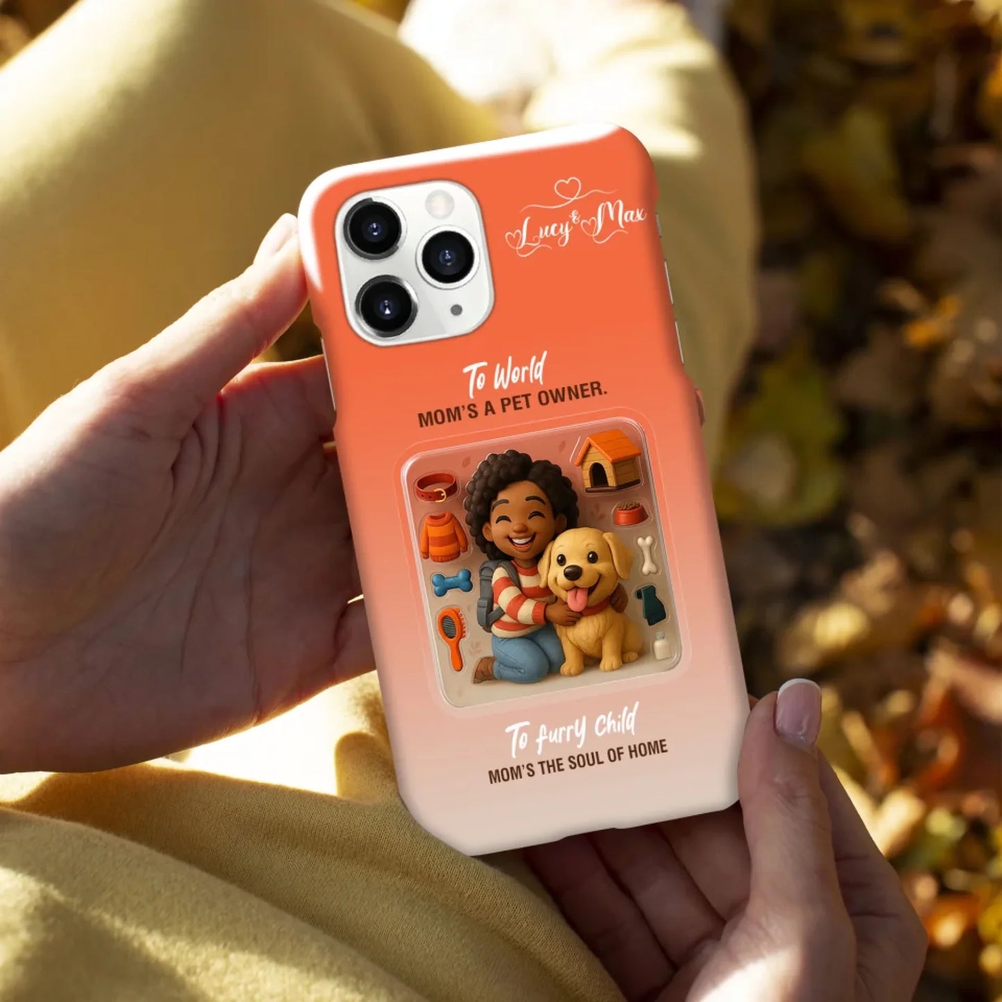 Dog Mom Mom Mother’s Day Gift - Personalized Photo Chibi Phone Case for Mom - Custom Choo
