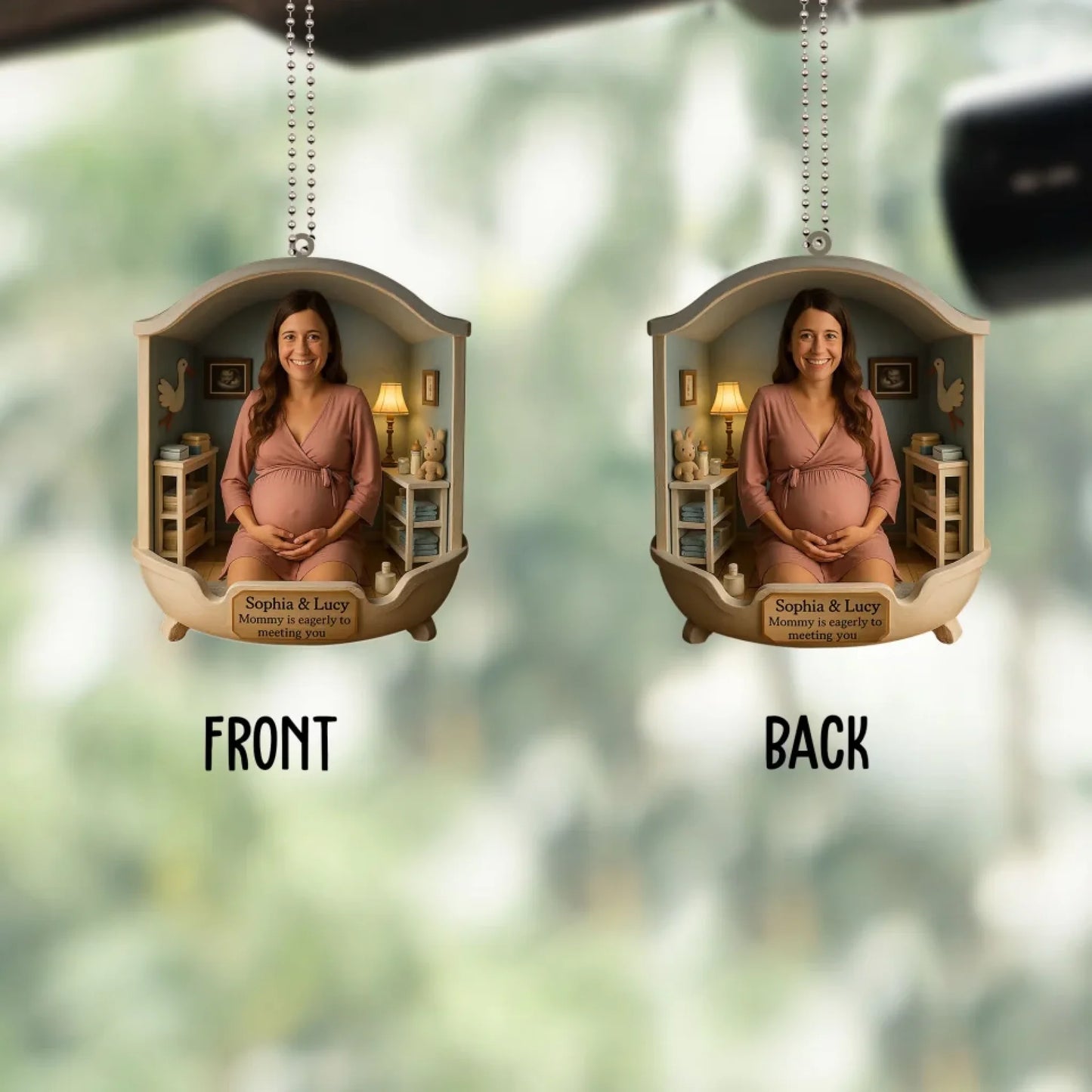 Mom Mother's Day Gift - Personalized Photo Car Ornament for Mom - Custom Choo