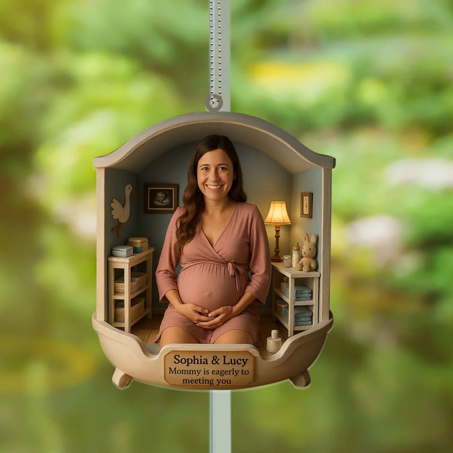 Mom Mother's Day Gift - Personalized Photo Car Ornament for Mom - Custom Choo