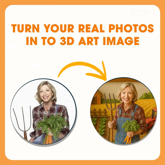 Farmer Mom Mother's Day Gift - Personalized Photo Car Ornament for Mom, Custom Choo