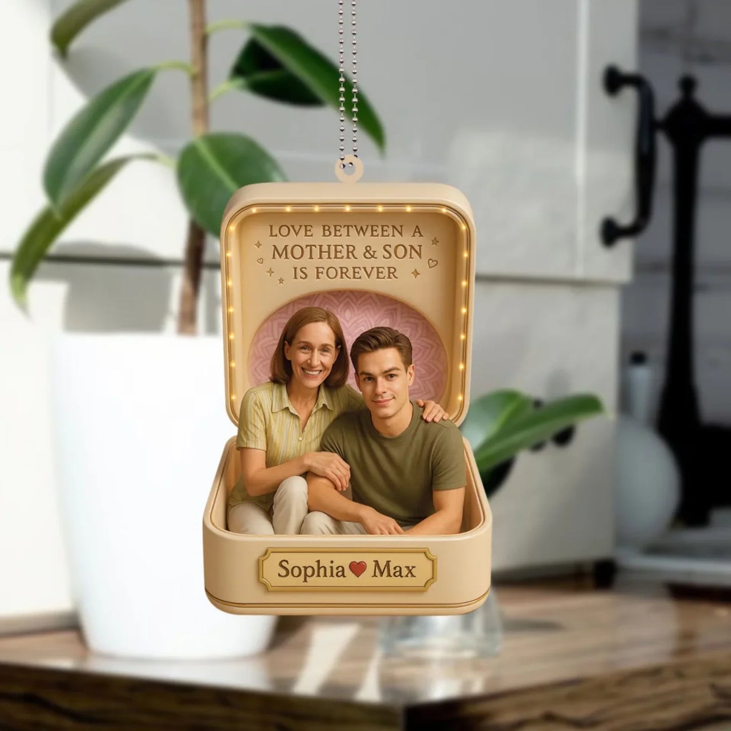 Mother's Day Gift For Mom - Custom Chibi Car Ornament with Name - Custom Choo