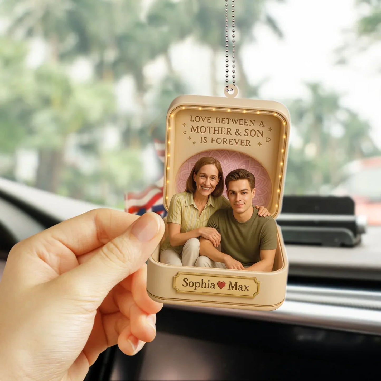 Mother's Day Gift For Mom - Custom Chibi Car Ornament with Name - Custom Choo