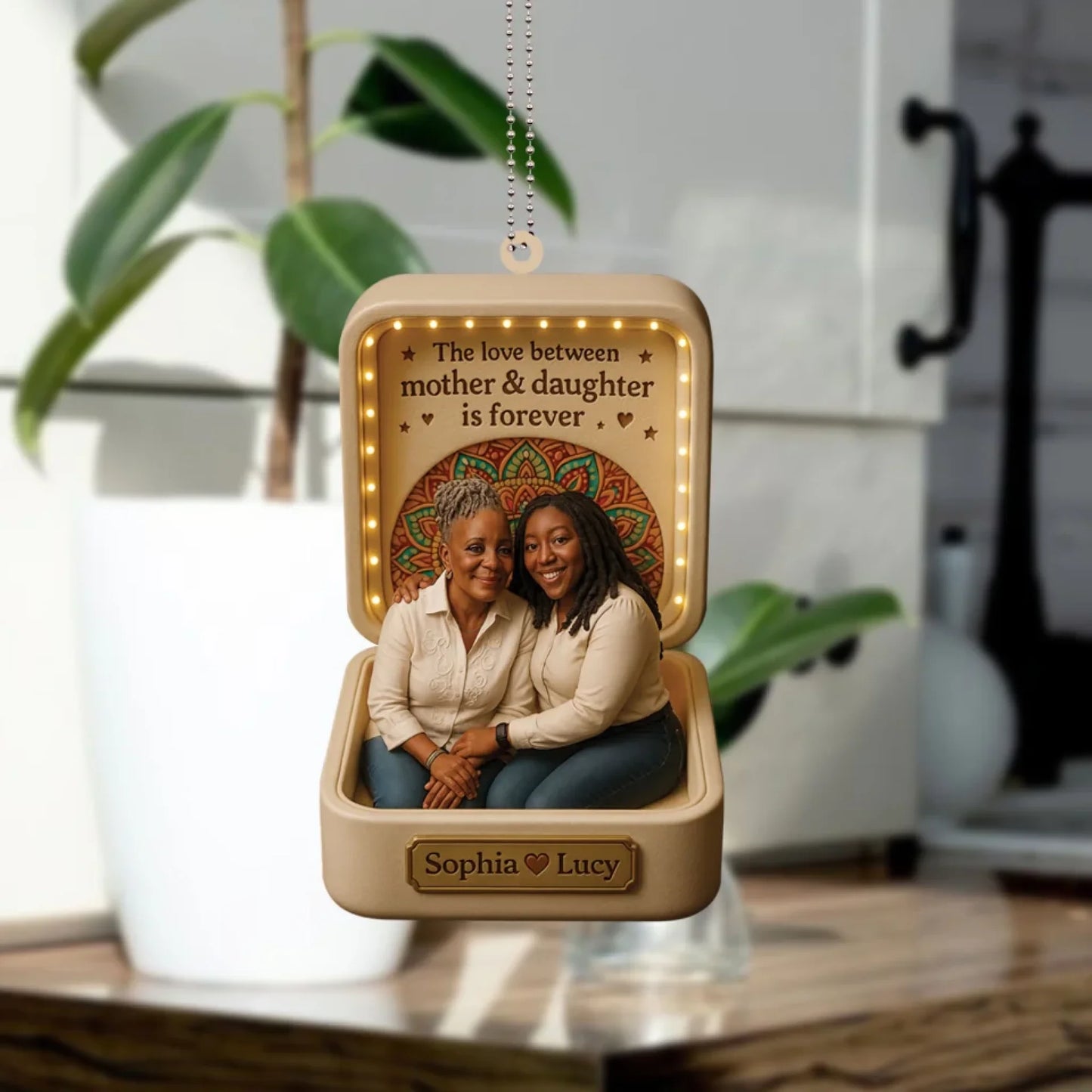 Mom Mother's Day Gift - Personalized Photo Chibi Car Ornament for Mom - Custom Choo