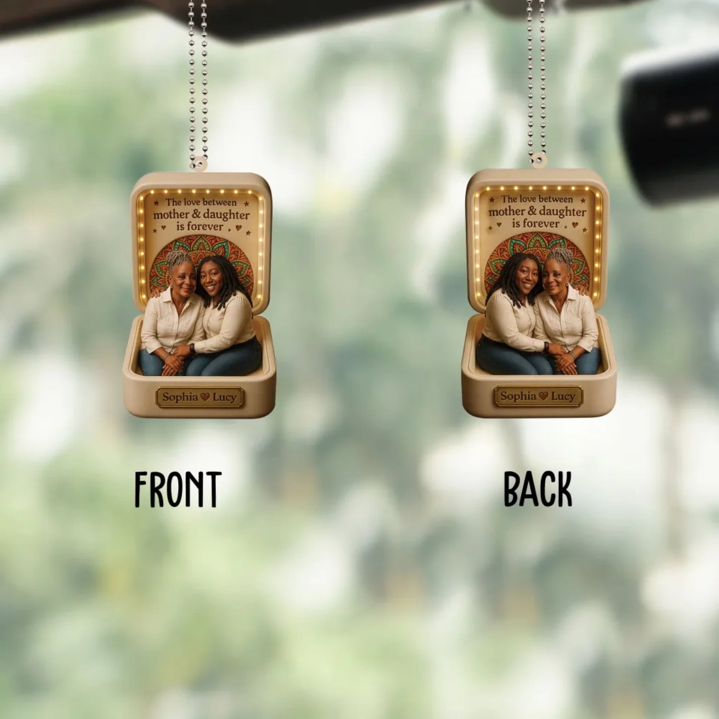 Mom Mother's Day Gift - Personalized Photo Chibi Car Ornament for Mom - Custom Choo