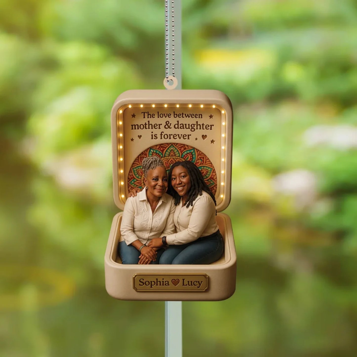 Mom Mother's Day Gift - Personalized Photo Chibi Car Ornament for Mom - Custom Choo