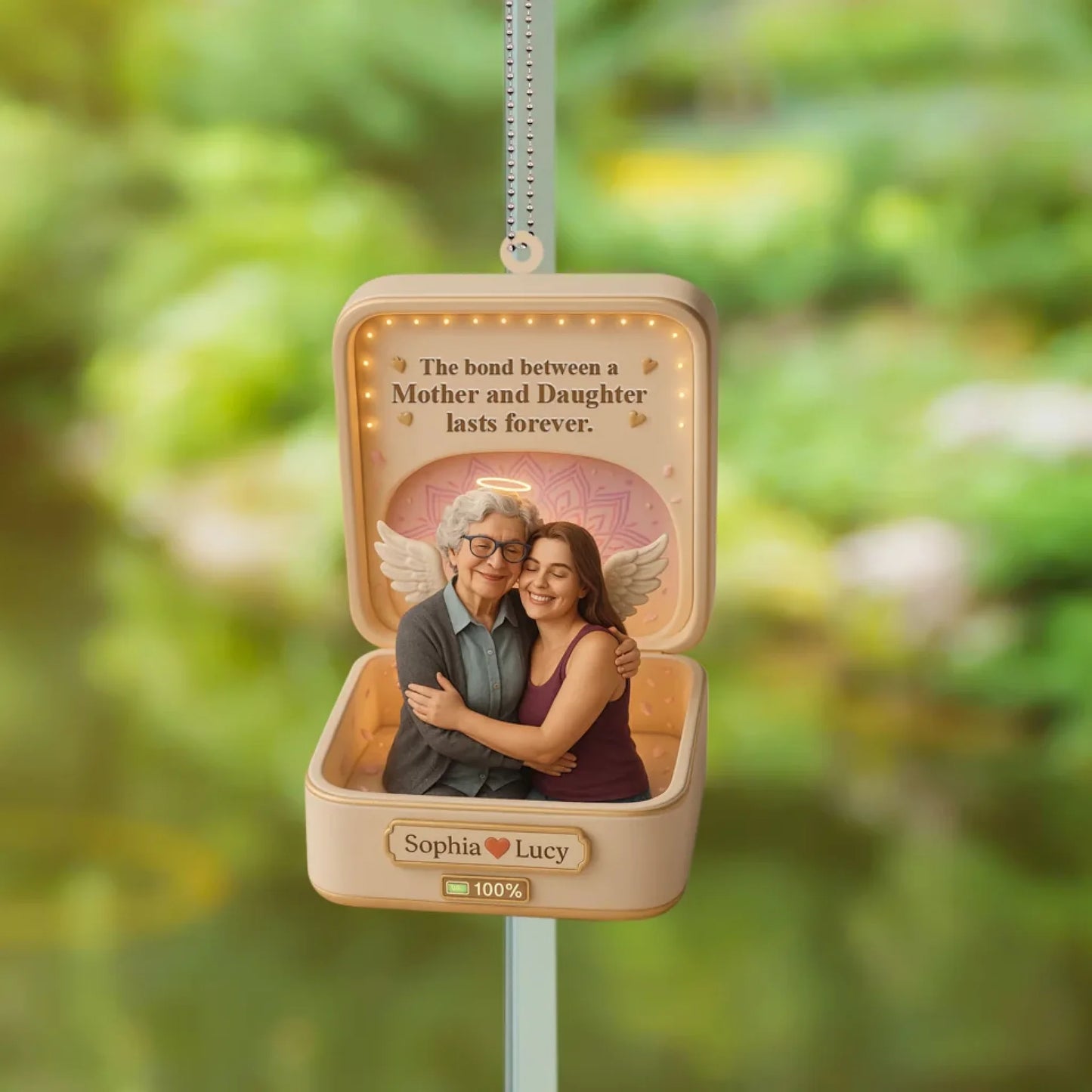 Mother's Day Gift For Mom - Personalized Photo Chibi Car Ornament for Mom - Custom Choo