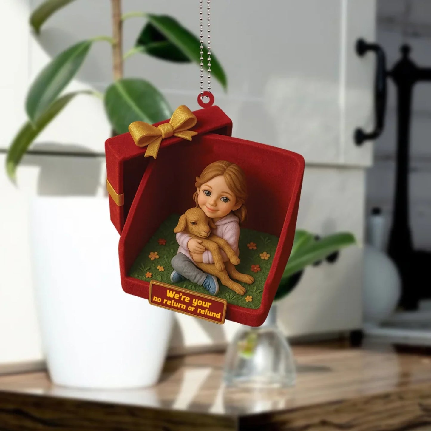 Personalized Photo Kids Figurine in Gift Box - We're Your No Return or Refund - Custom Choo