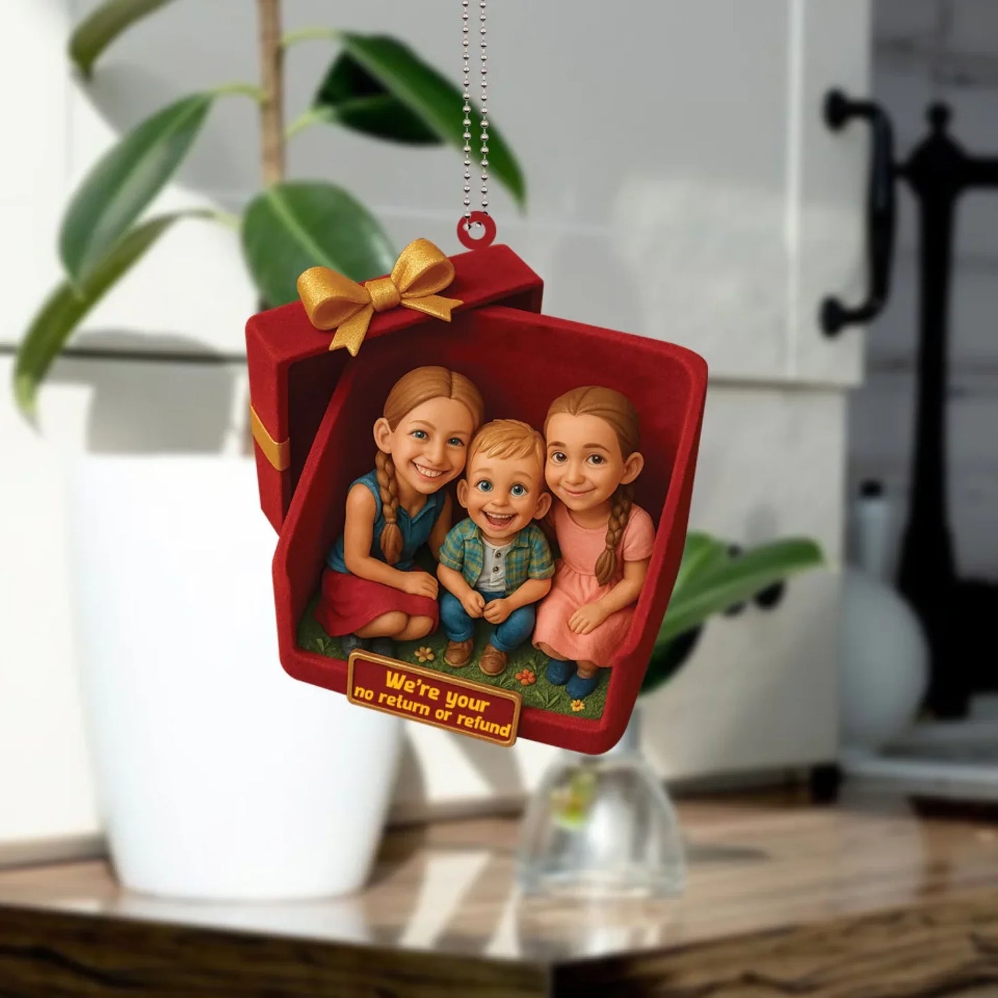 Custom Photo Family Ornament Gift - We're Your No Return or Refund - Custom Choo