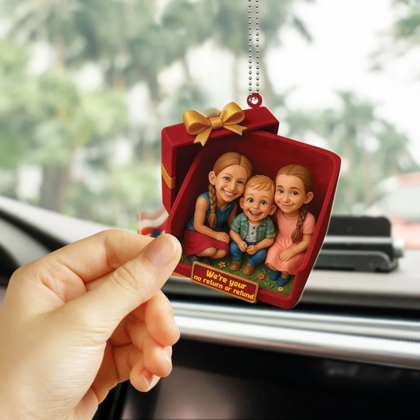 Custom Photo Family Ornament Gift - We're Your No Return or Refund - Custom Choo
