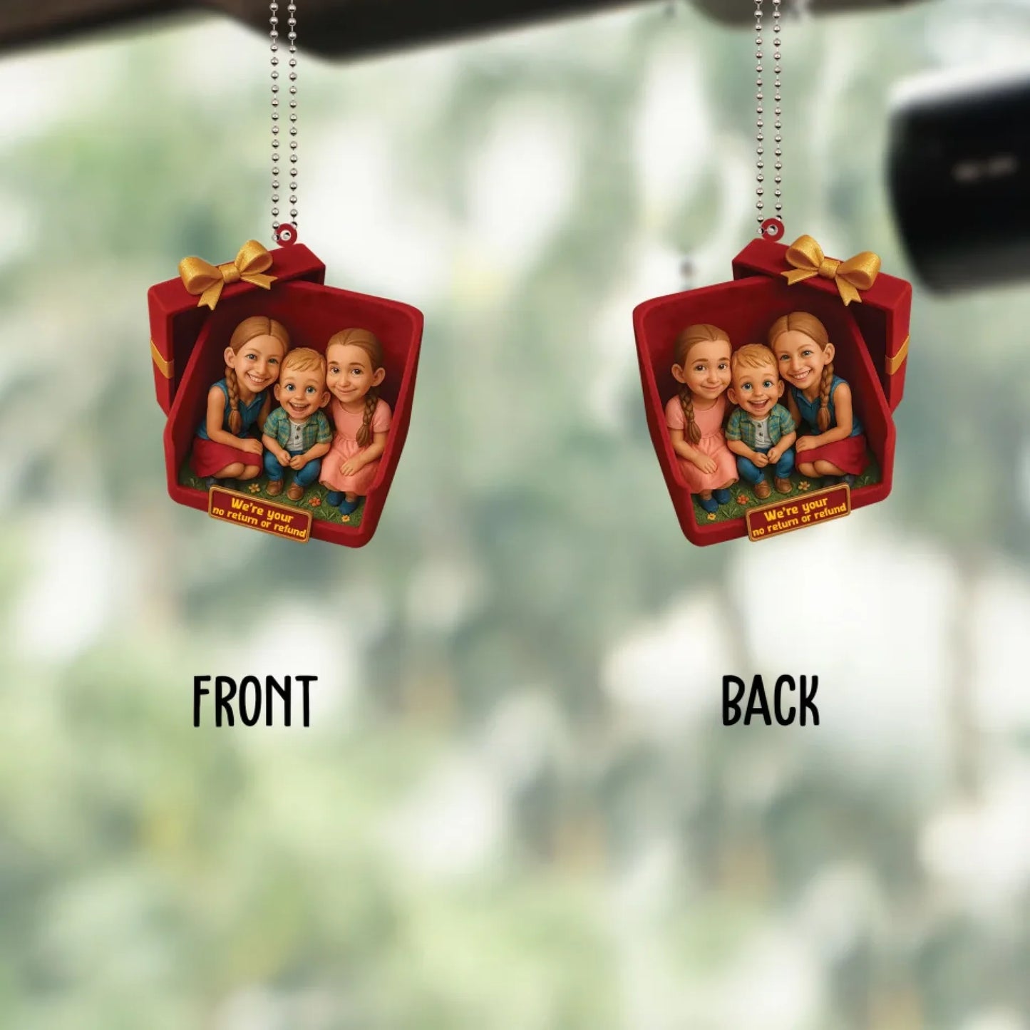 Custom Photo Family Ornament Gift - We're Your No Return or Refund - Custom Choo
