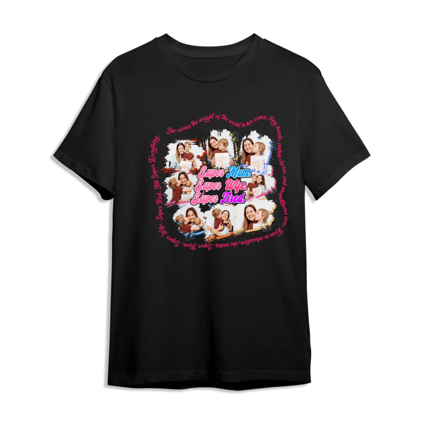 Mother’s Day Custom T-Shirt – Personalized Gift for Her with Photo Upload, Custom Choo