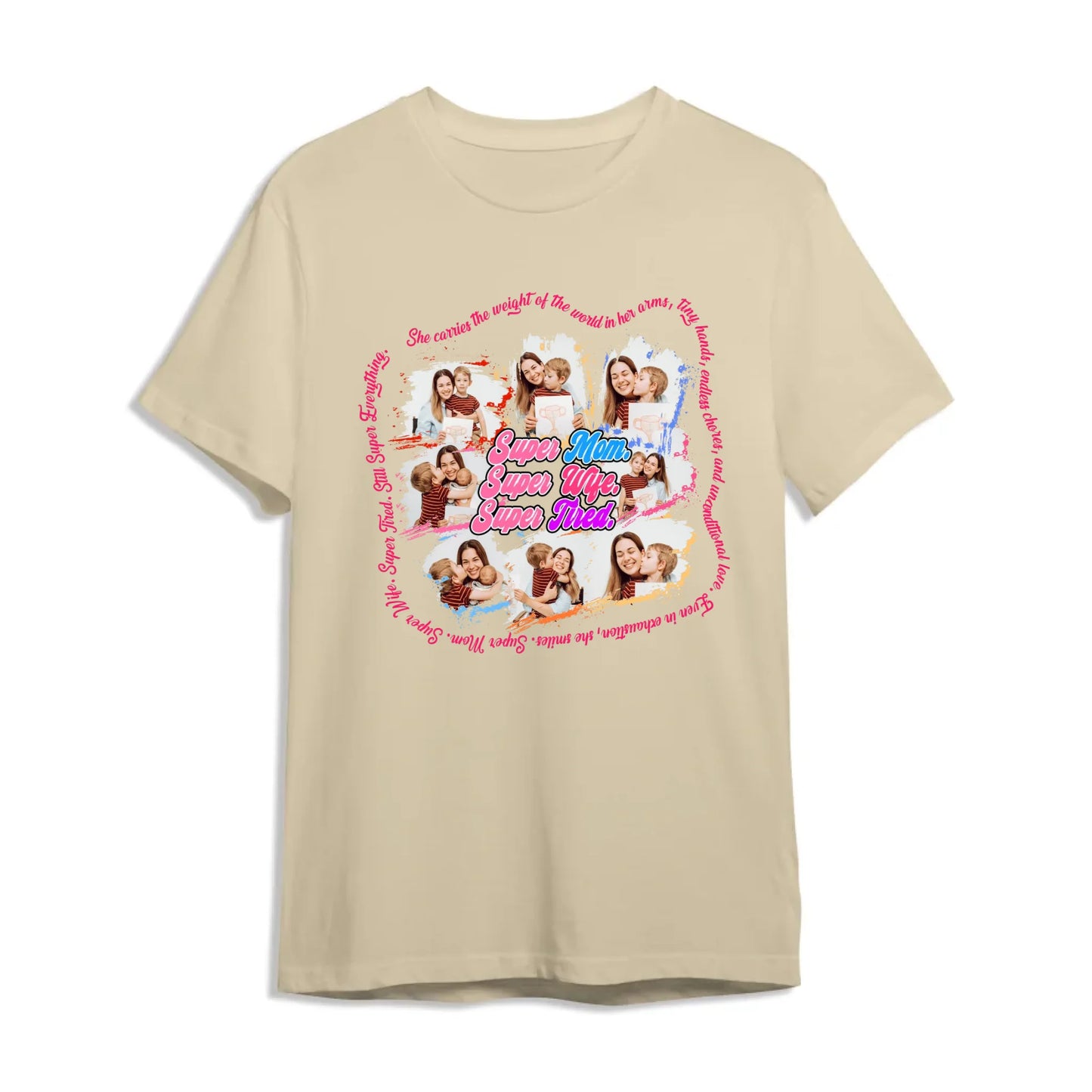 Mother’s Day Custom T-Shirt – Personalized Gift for Her with Photo Upload, Custom Choo