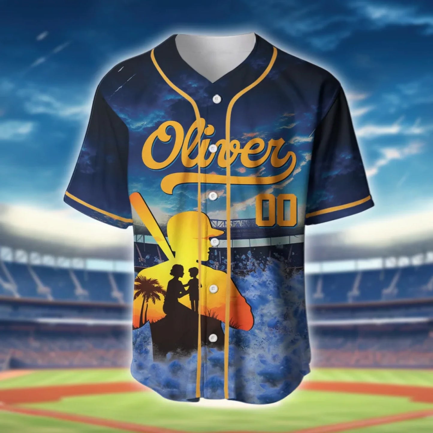 Gift for Mother’s Pride - Custom Photo & Name - Personalized Baseball Mom Baseball Jersey - Custom Choo