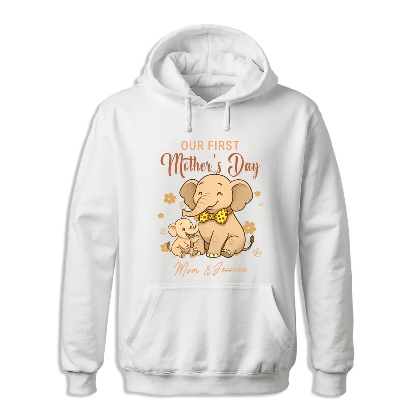 Elephant Family Mom Shirt – Custom Name Gift for Mother’s Day, Custom Choo
