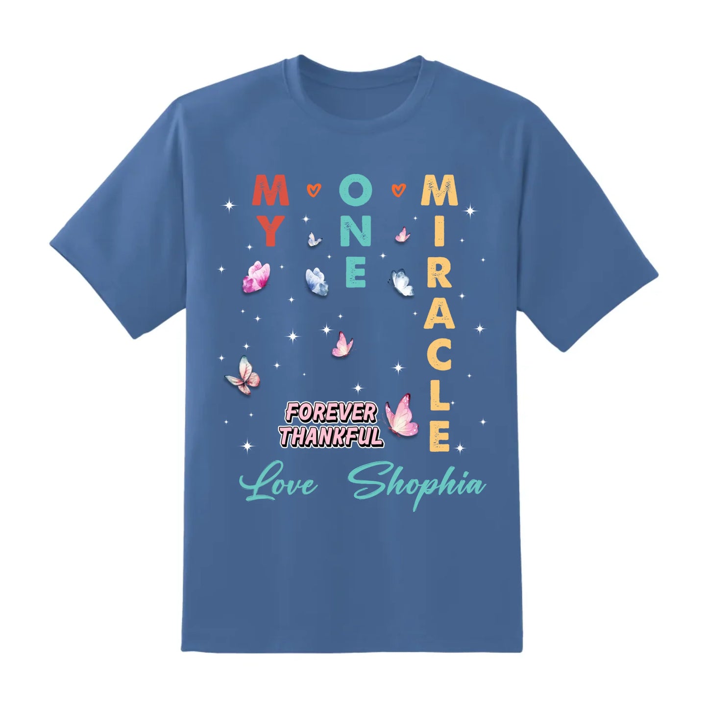 M.O.M My One Miracle Love, Personalized Name, Choose Flowers As You Like Shirt, Custom Choo