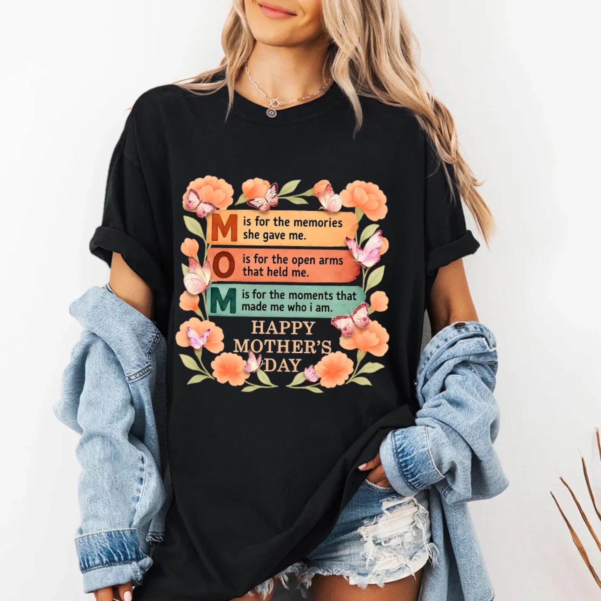 M.O.M – Moments. Openness. Memories, Painted in Love – A Tribute to Mom Shirt, Custom Choo