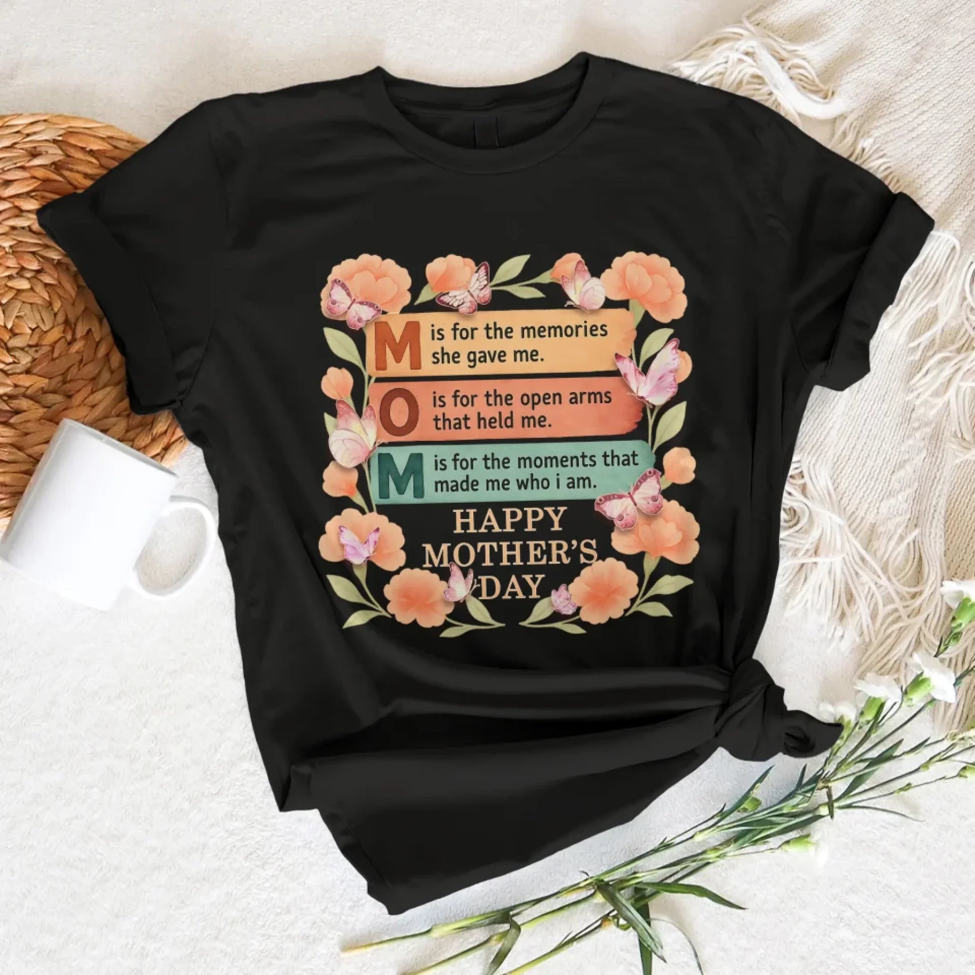 M.O.M – Moments. Openness. Memories, Painted in Love – A Tribute to Mom Shirt, Custom Choo