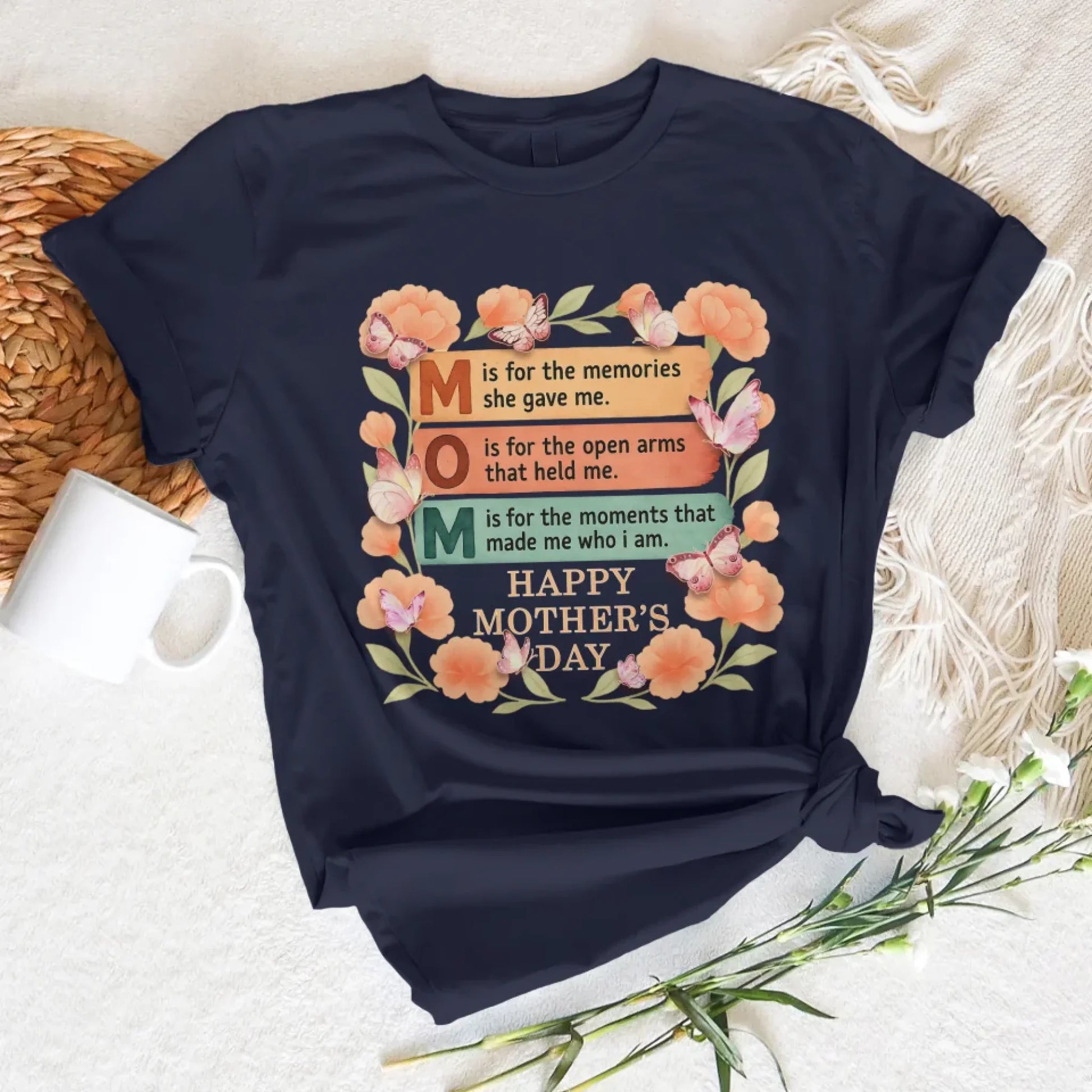 M.O.M – Moments. Openness. Memories, Painted in Love – A Tribute to Mom Shirt, Custom Choo